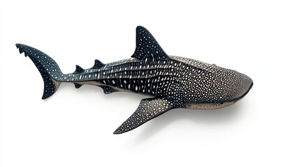 Fototapeta premium Whale shark on white background