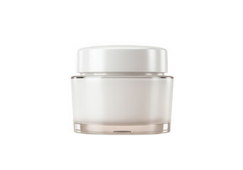 Cosmetic cream jar mockup blank container isolated on transparent background