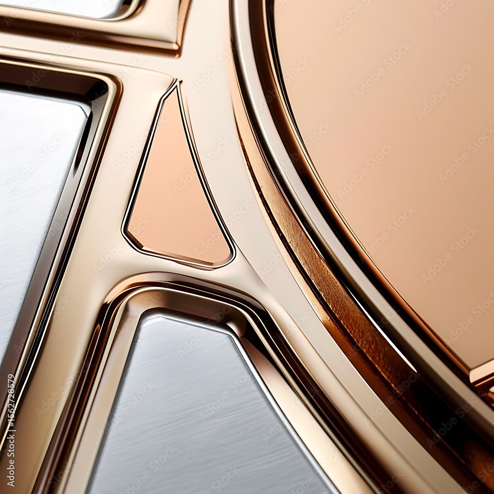 Fototapete metallic abstraction showcasing geometric patterns and refined color palettes design