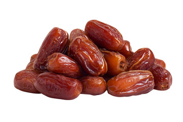 Obraz premium Pile of ripe, sweet dates isolated on a transparent background.
