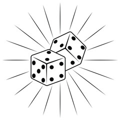 dice vector illustration.	