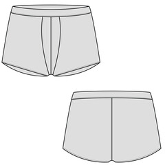 mens underwear vector illustration. underwear template	

