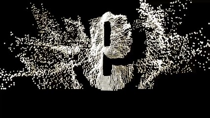 black and white background with text abstract blue particles hologram background - Powered by Adobe