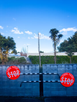 School crossing stop signs