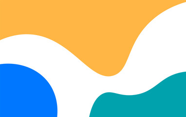 Colorful fluid shape Abstarct background design. Minimalist curve backdrop. Simple and Clean Design background for poster, vector illustration