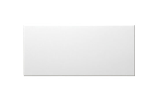 Simple white rectangle with a thin border, perfect for adding text or graphics for a clean and modern look isolated on transparent background