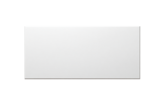 Simple white rectangle with a thin border, perfect for adding text or graphics for a clean and modern look isolated on transparent background