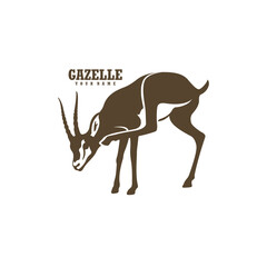 Gazelle logo design vector. Silhouette Gazelle Template Illustration. Icon Symbol