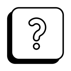Question Icon in Line Style