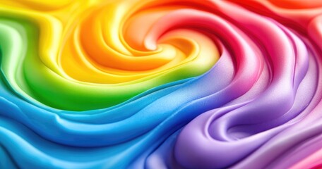 Obraz premium Abstract rainbow swirl texture