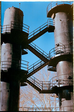 Industrial Geometry in Winter Light