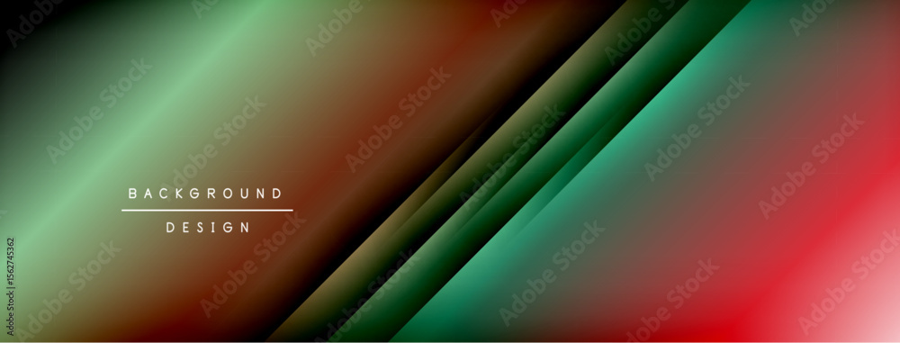 Poster abstract gradient background. dark shades blend into vibrant green, red hues. modern design with dia