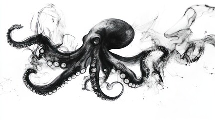Ink octopus sketch