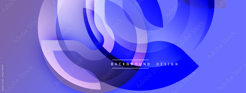 Aufkleber Abstract fluid shapes, blue purple gradient. Modern design element, dynamic composition, smooth transitions. Background texture for projects.