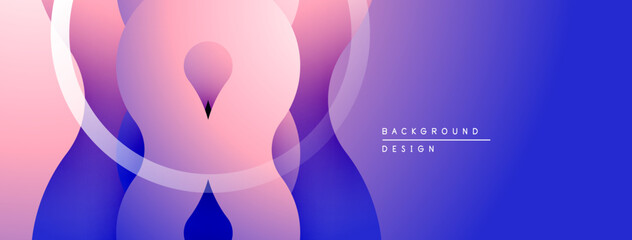 Abstract pink, purple gradients form looping shapes. Minimalist design evokes fluidity, softness, modern aesthetic. Background suggests support, unity.