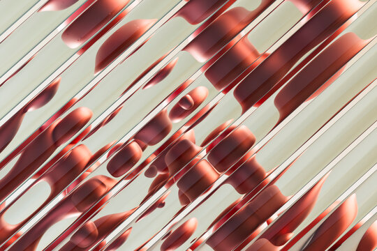 3D Abstract Tiles Reflecting Perception background