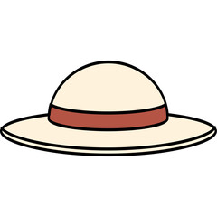 Flat Style Beach Fashion Hat