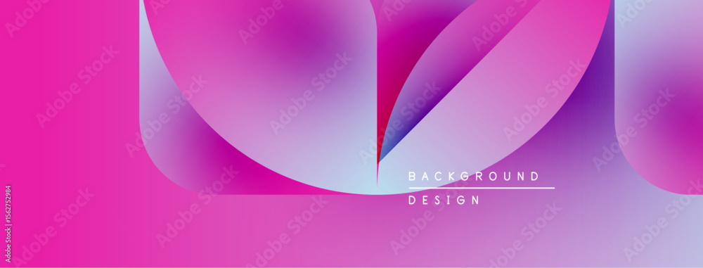 Aufkleber Abstract vibrant pink purple gradient shapes. Modern design elements create dynamic visual flow. Text reads background design.