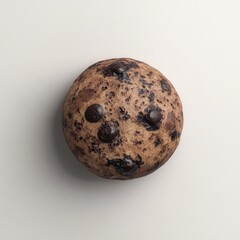 Obraz premium Single round chocolate chip cookie