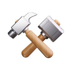 hammer 3d render icons