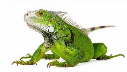 Obraz premium The green iguana also known as the American iguana is a lizard reptile in the genus Iguana in the Iguanidae family.