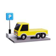 truck 3d render icons