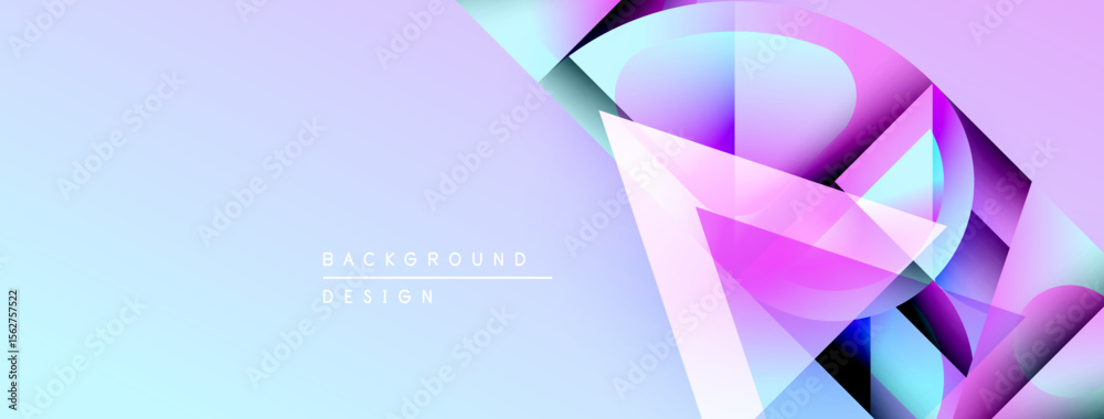 Poster Abstract fluid shapes, pastel colors, gradient background. Modern design elements create dynamic visual texture.