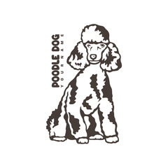 Poodle Dog logo design vector. Silhouette Poodle Dog Template Illustration. Icon Symbol