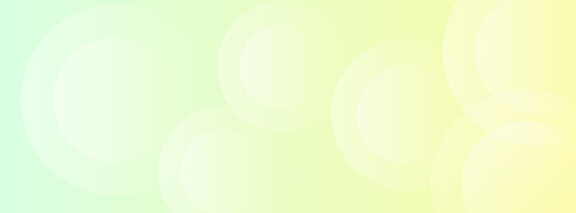 Banner background, colorful, green and yellow gradation, circles abstract . vector illustration in presentation