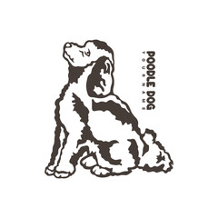 Poodle Dog logo design vector. Silhouette Poodle Dog Template Illustration. Icon Symbol