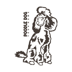 Poodle Dog logo design vector. Silhouette Poodle Dog Template Illustration. Icon Symbol