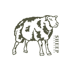 Sheep logo design vector. Silhouette Sheep Template Illustration. Icon Symbol