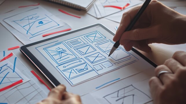 Web design sketches