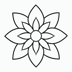 Vector illustration of a lotus flower design for nature art and floral decoration