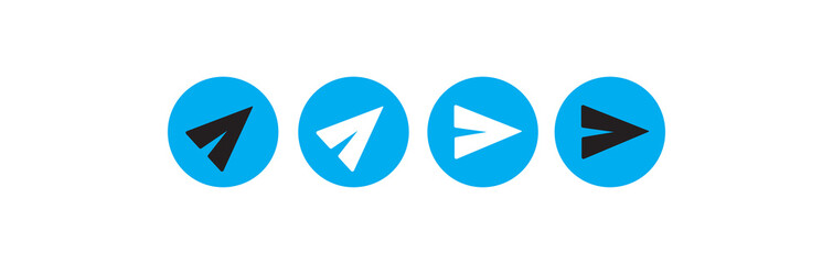 Send message icon. Paper plane symbol. Vector illustration © Nexira