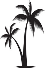 silhouette of palm trees