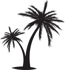 palm trees silhouettes
