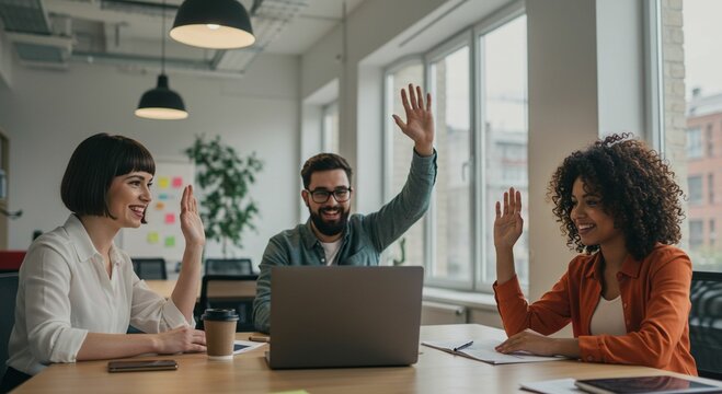 Diverse group participating in discussion