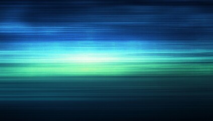 Abstract blue and green horizontal motion blur background.