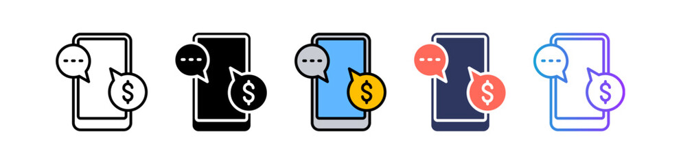 Financial Chat multiple icon