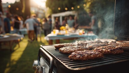 Backyard barbecue party