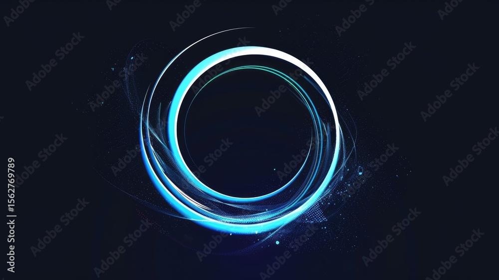 Poster glowing blue digital globe with connecting lines. abstract artwork of circle shape with glowing line