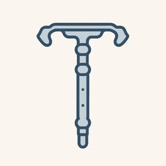 Vintage Hand Drill Line Art Vector Illustration