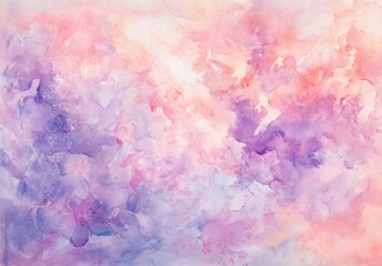 Fototapeta premium Abstract Pink and Purple Watercolor Background with Soft Blended Colors