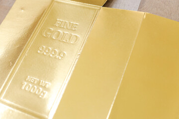 Shimmering Gold Bar Or Textured Gold Background