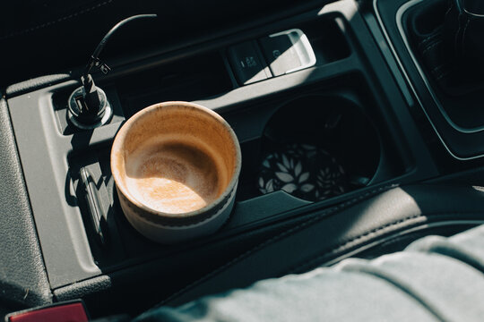 Cozy Coffee Break in the Car