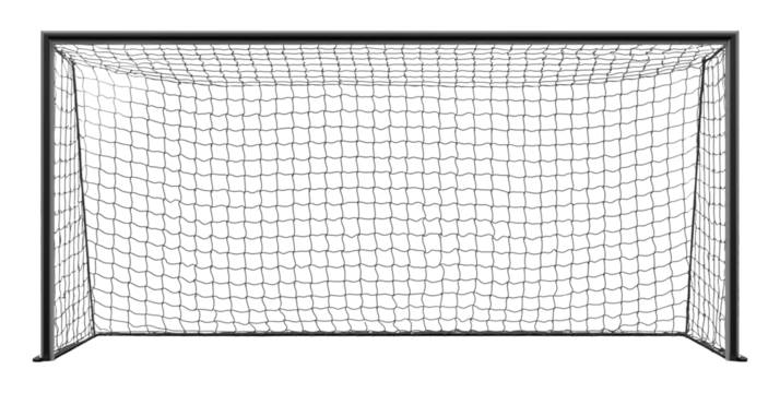 Soccer Net Goal Isolated on Transparent Background PNG
