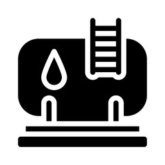 water tanker glyph icon