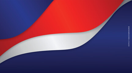 abstract background dark blue, red, and silver gradient color design