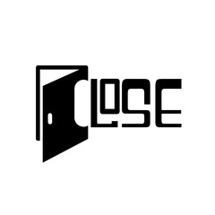 open logo with the door closing